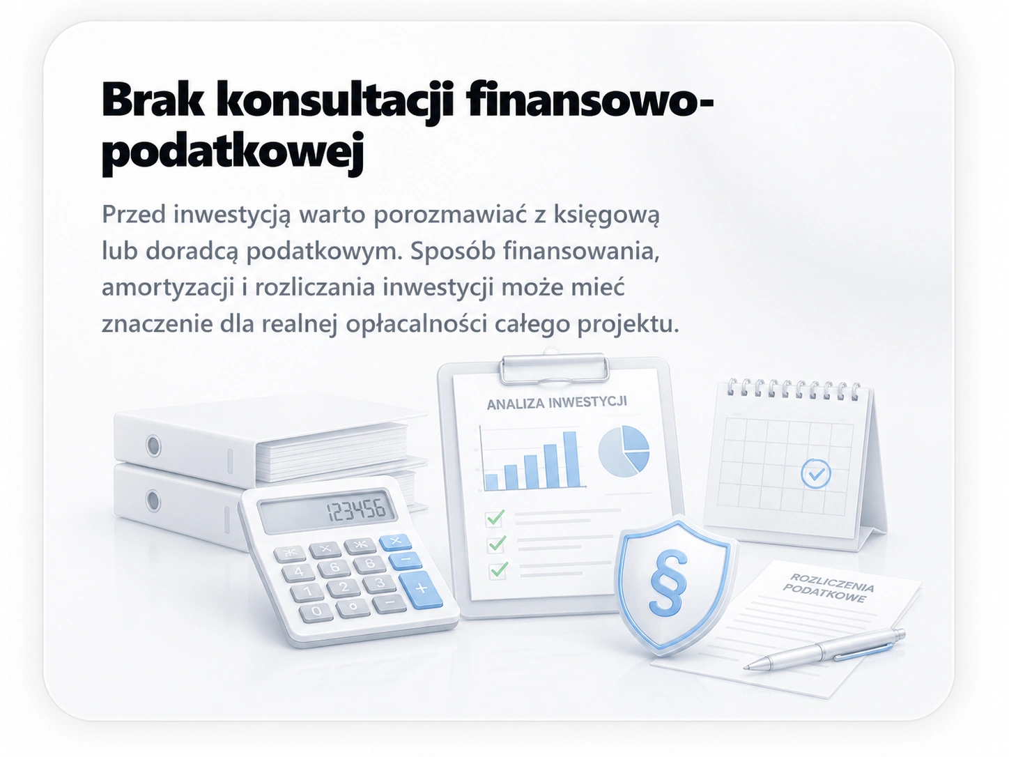 Brak konsultacji finansowo-podatkowej przed inwestycją w myjnię.