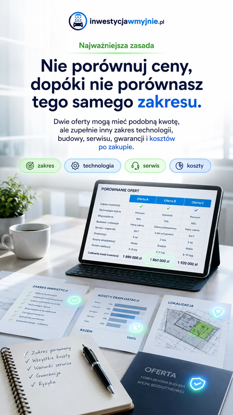 Nie porównuj ceny, dopóki nie porównasz tego samego zakresu oferty